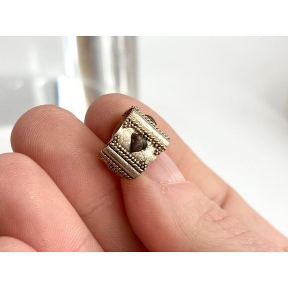 Rope Accented Vintage Antiqued Balinese 925 Vintage Ring - sz 2 - Picture 8 of 13